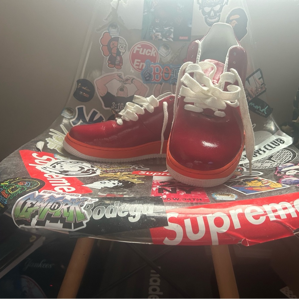 Nike Air Force One Supreme Red/ Orange